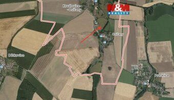 Prodej pozemku 1236m2 k.ú. Kovalovice-Osíčany za obecním mul