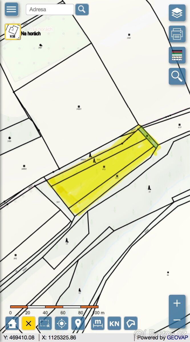 Prodám lesní parcely Metylovice LV 106, parcely 30/2, 31/1, 