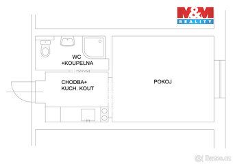 Nabízíme k pronájmu útulný byt 1+kk o užitné ploše 23 m², kt
