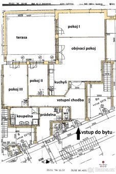 Ev.č. 00116 Pronájem prostorného bytu 4+kk, 123,3 m²  s tera