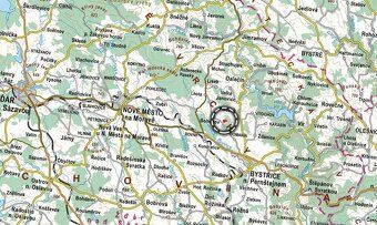 V katastrálním území Domanín u Bystřice nad Pernštejnem (obe