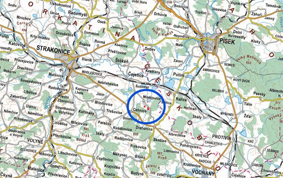 V katastrálním území Mladějovice v okrese Strakonice nabízím