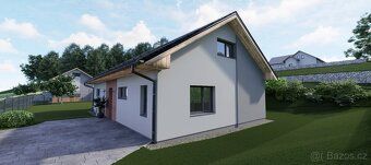 Dům C – Volný, Dům A - Prodaný, Dům B - prodaný, Dům D - pro