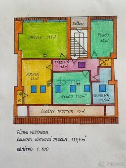 Nabízíme k pronájmu komfortní nový byt 3+1, o ploše 134m2, v