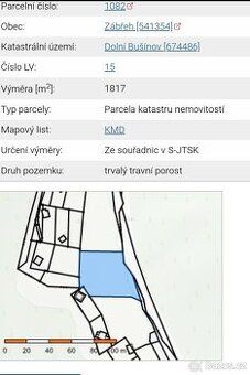 Prodám pozemeky 3/5 (2157m²) určené k rekreaci , možnost cha