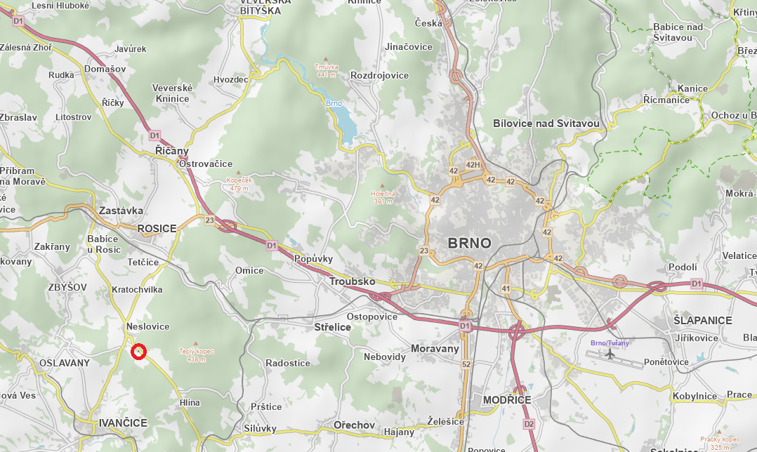 Prodej orné půdy – Neslovice, okres Brno-venkov (do 20km od 