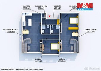 Nabízíme k prodeji prostorný byt 3+kk o užitné ploše 110 m²,