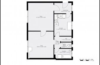 Nabízím k pronájmu prostorný byt 2+1 o výměře 71 m² v atrakt