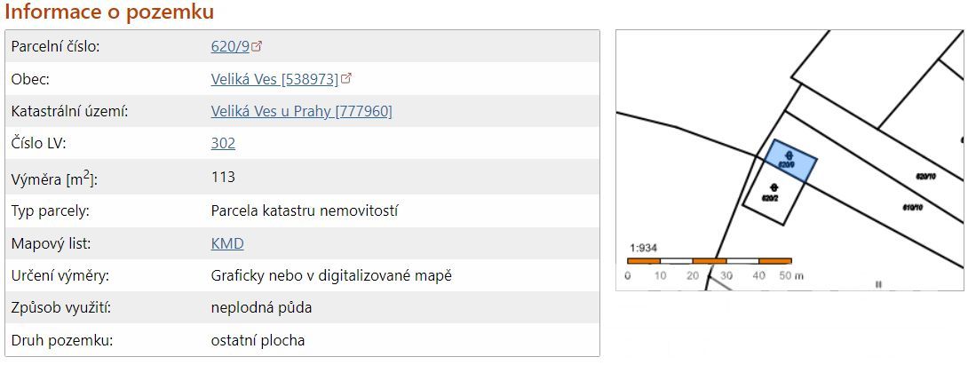 Prodej pozemků parcelní číslo: 610/10 a 620/9, katastrálního