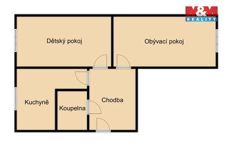 Nabízíme k prodeji světlý byt 2+1 o užitné ploše 54 m² v kli