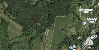 Lesy v katastrálním území Luhačovice 12 259, 7 376 m2 + 1 86