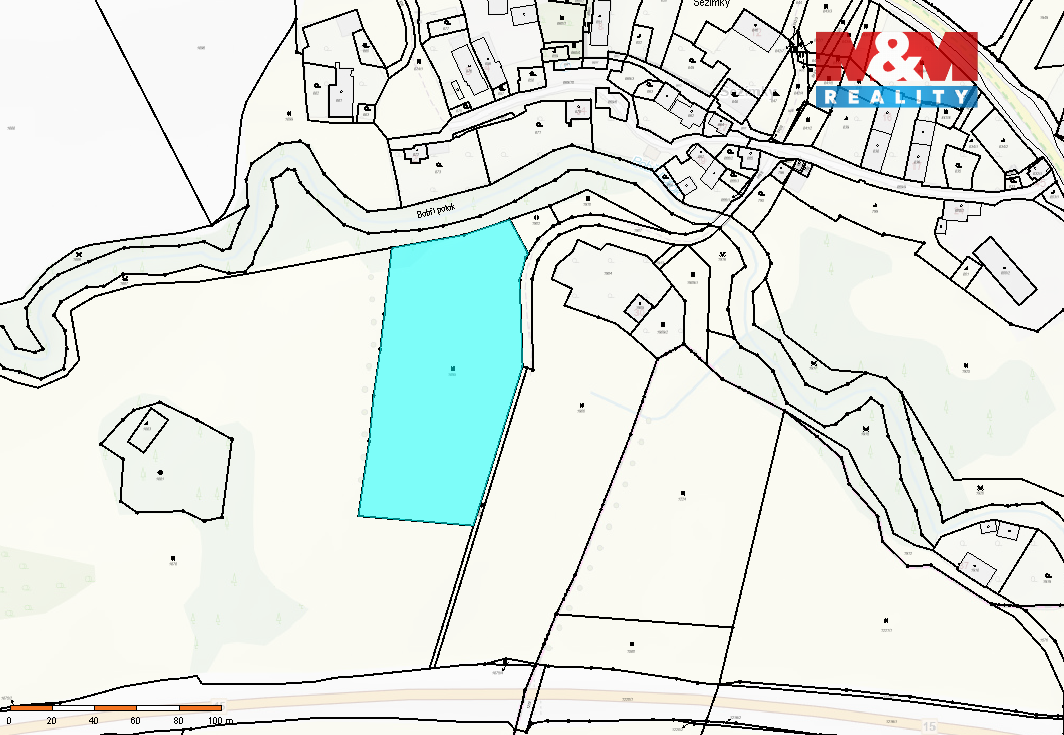 Nabízíme k prodeji 1/4 podíl pozemku o rozloze 2125 m² z cel