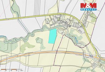 Nabízíme k prodeji 1/4 podíl pozemku o rozloze 2125 m² z cel