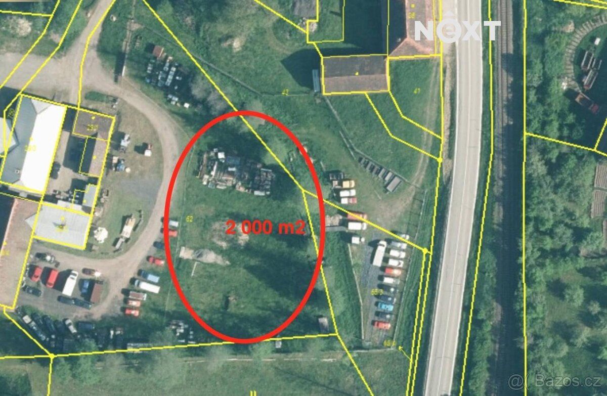 K pronájmu pozemky 2 500 m2, 2 000 m2 a 1 000 m2 v obci Přec