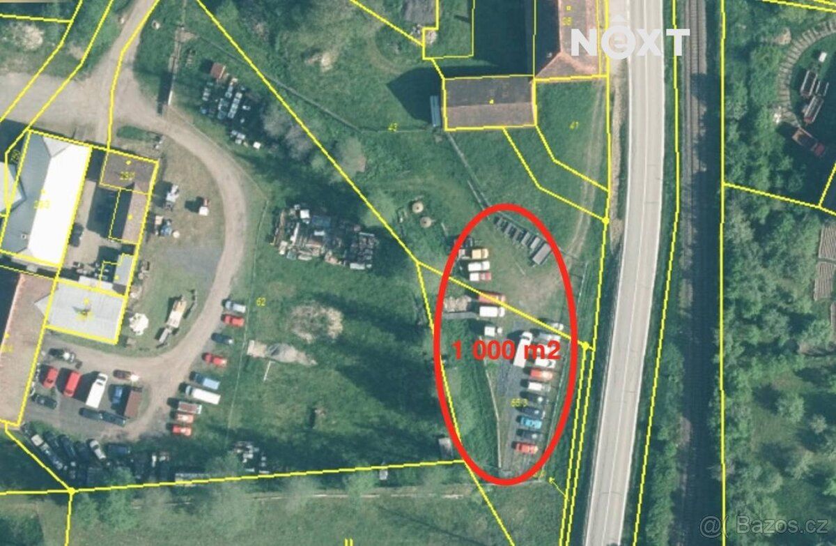 K pronájmu pozemky 2 500 m2, 2 000 m2 a 1 000 m2 v obci Přec