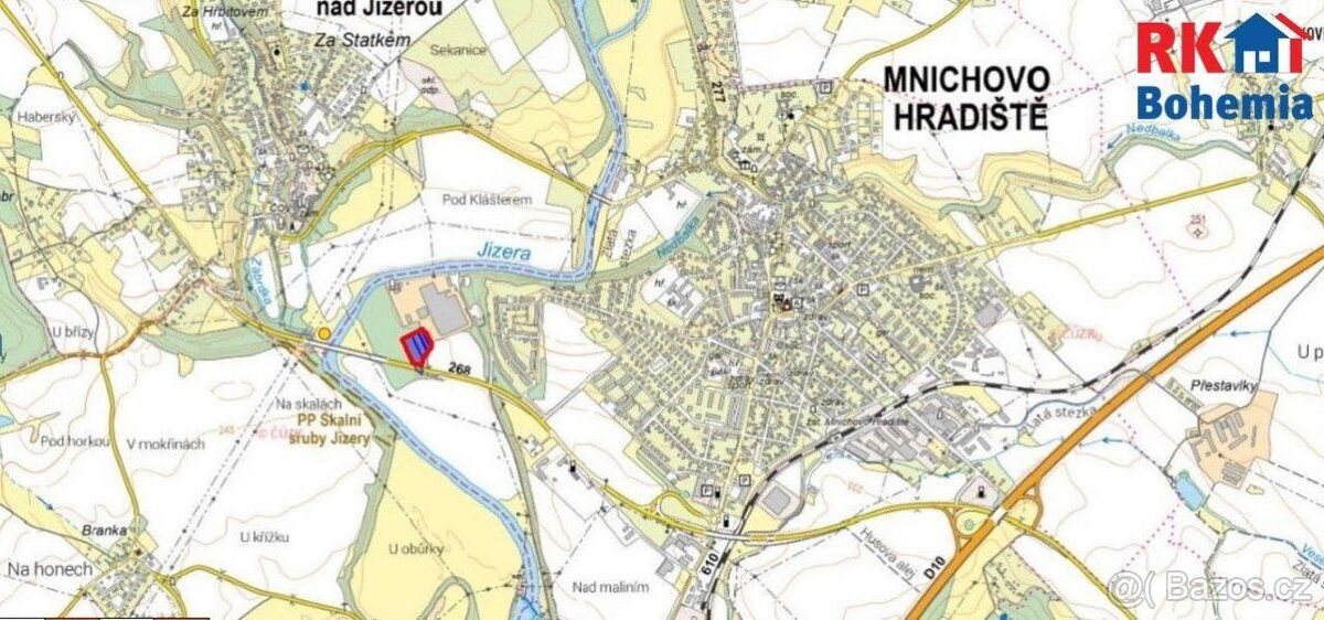Prodej pozemků, Mnichovo Hradiště, okres Mladá Boleslav. Poz