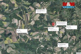 Prodej zasíťovaného pozemku 1 122 m² v katastru obce Bačetín