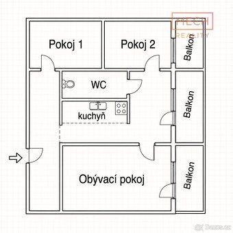 Nabízíme k prodeji světlý byt 3+1 v osobním vlastnictví o ce