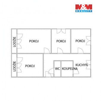 Nabízíme k prodeji prostorný byt 4+1 o užitné ploše 77 m² v 