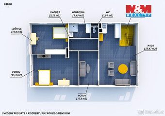 K prodeji třípodlažní rodinný dům s garáží, na pozemku o vel