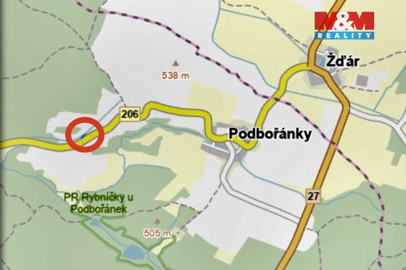 Prodej umělého koryta vodního toku o výměře 318 m², který se