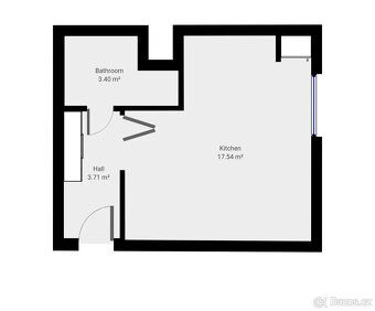 K dlouhodobému pronájmu nabízíme prosvětlený byt 1+kk, 25 m2