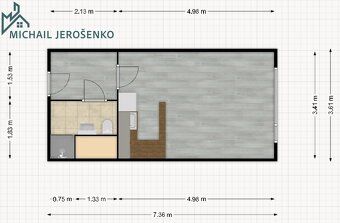 Nabízím k prodeji byt 1+kk o celkové ploše 23 m² na adrese K