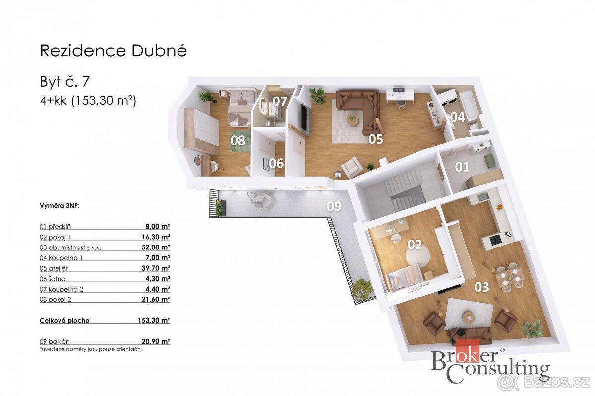 Prodej, byty/4+kk, 153 m2, 37384 Dubné, České Budějovice [ID