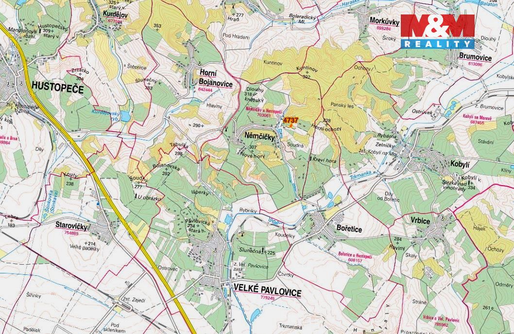 Prodej pozemku o výměře 1125 m2 v katastru obce Němčičky u H