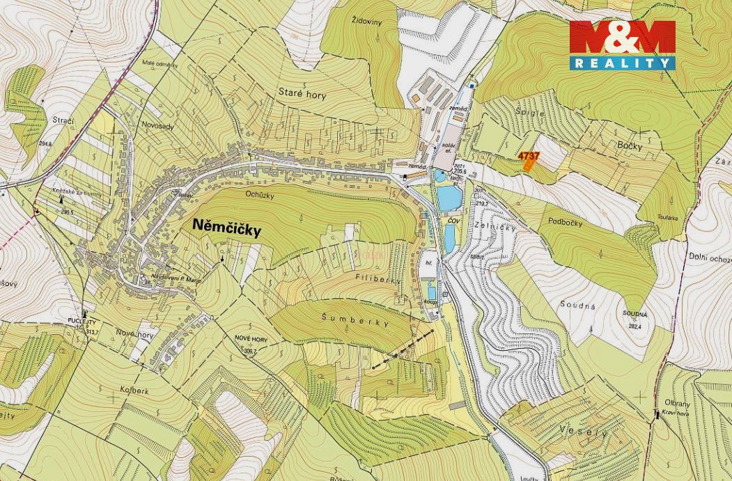 Prodej pozemku o výměře 1125 m2 v katastru obce Němčičky u H