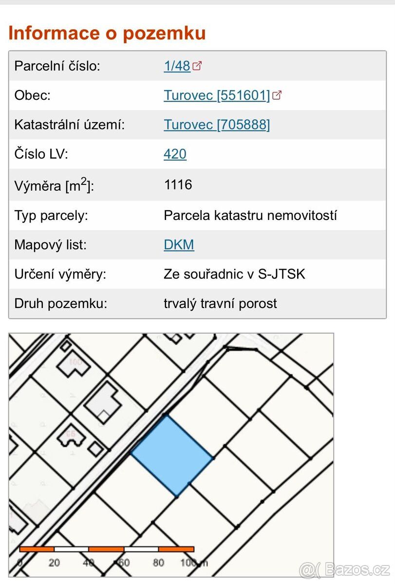 Nabízím k prodeji stavební pozemek o výměře 1116 m², který j