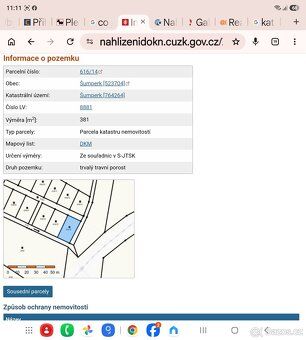 Pronajmu 13 ks nově vznikajících zahrádek velikosti od 345 m