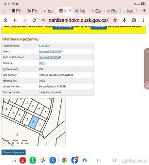 Pronajmu 13 ks nově vznikajících zahrádek velikosti od 345 m