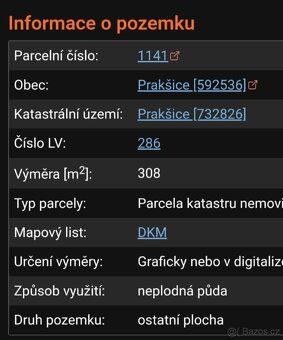 Nabízím k prodeji dvě navazující parcely (č. 1140 a č. 1141)
