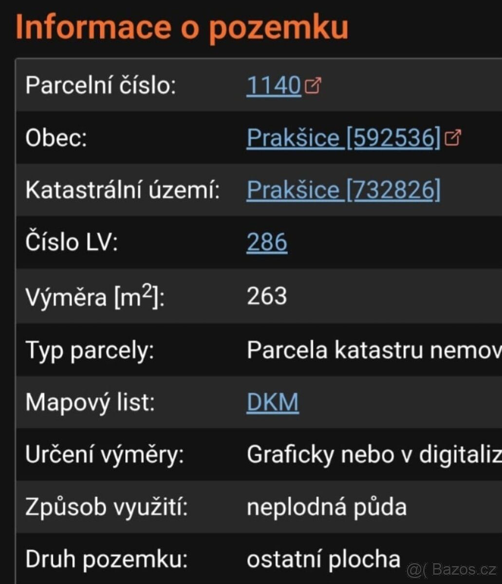 Nabízím k prodeji dvě navazující parcely (č. 1140 a č. 1141)