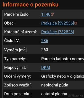 Nabízím k prodeji dvě navazující parcely (č. 1140 a č. 1141)