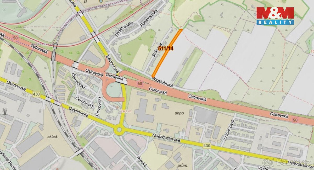 Nabízíme k prodeji pozemek o rozloze 1198 m² v katastrálním 