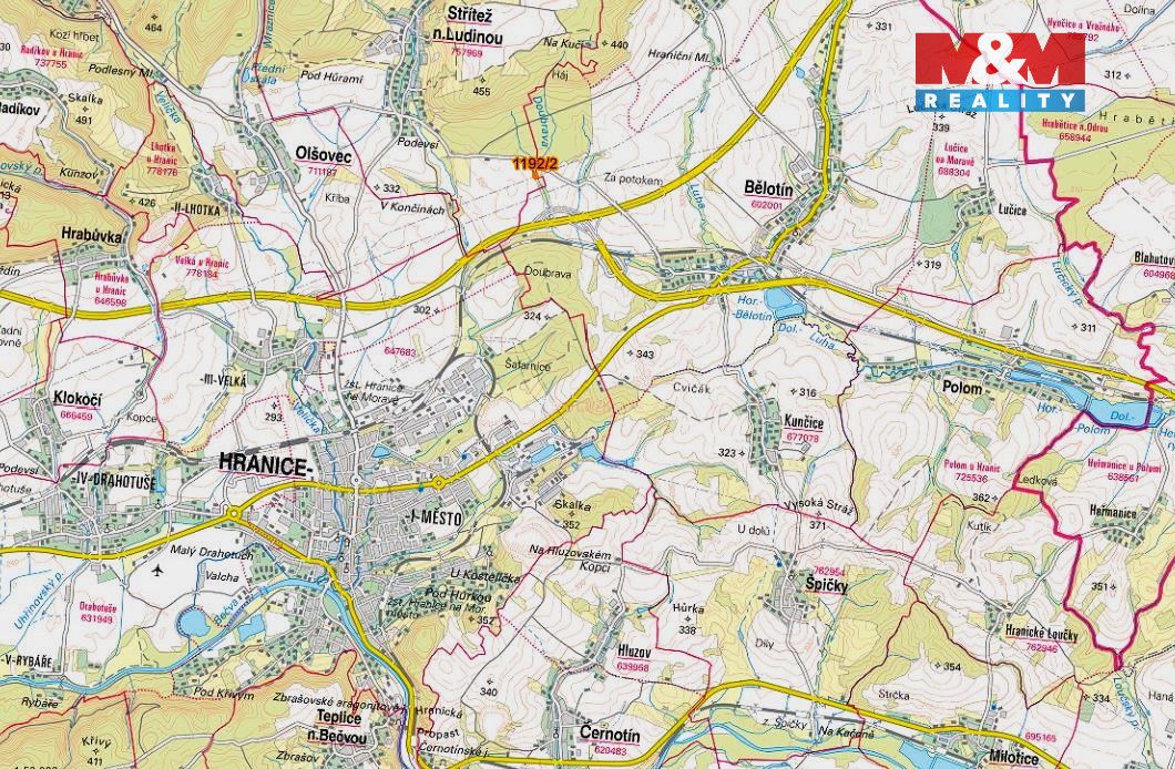 Prodej pozemku o výměře 1496 m2 v katastru obce Bělotín. Jed