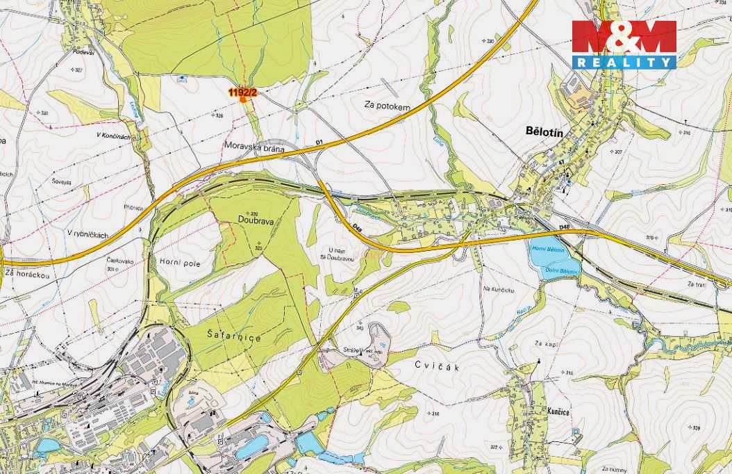 Prodej pozemku o výměře 1496 m2 v katastru obce Bělotín. Jed
