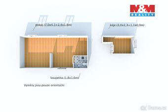 Nabízíme k prodeji útulný a světlý byt o dispozici 1+kk, vel