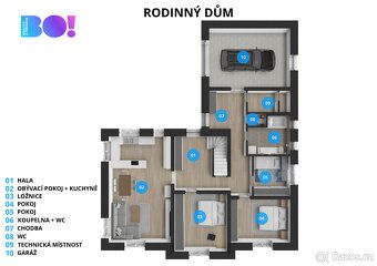 BO! vám nabízí Výjimečný rodinný dům 250 m² s pozemkem 2 000