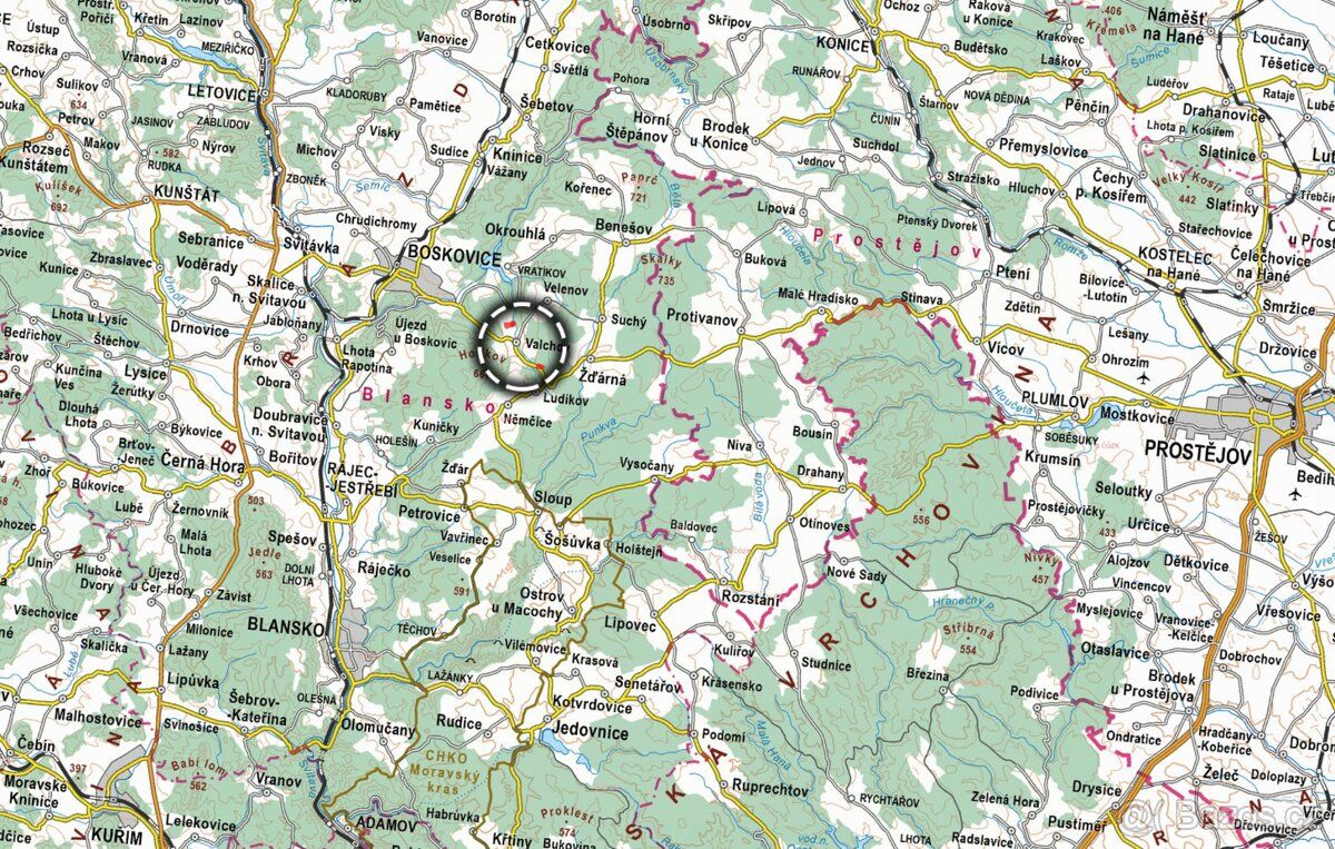V katastrálním území Valchov v okrese Blansko nabízím k prod