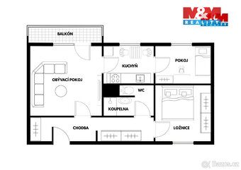 Prodej zrekonstruovaného bytu 3+1 o užitné ploše 72 m² v Šum