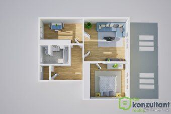 Ev.č. 01071 Prodej bytové jednotky 2+1 v osobním vlastnictví