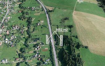 100m2 pozemek v Mostech u Jablunkova. Přístupová cesta úřadu