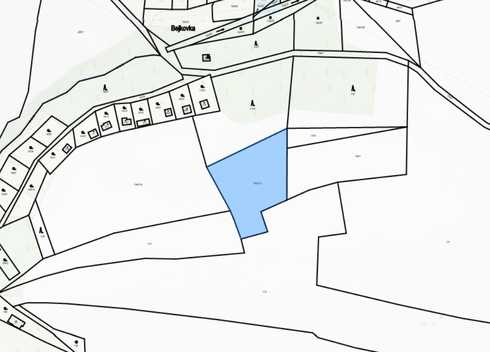 Prodám pozemek -Struhařov u Mnichovic p.č. 134/112, plocha 3