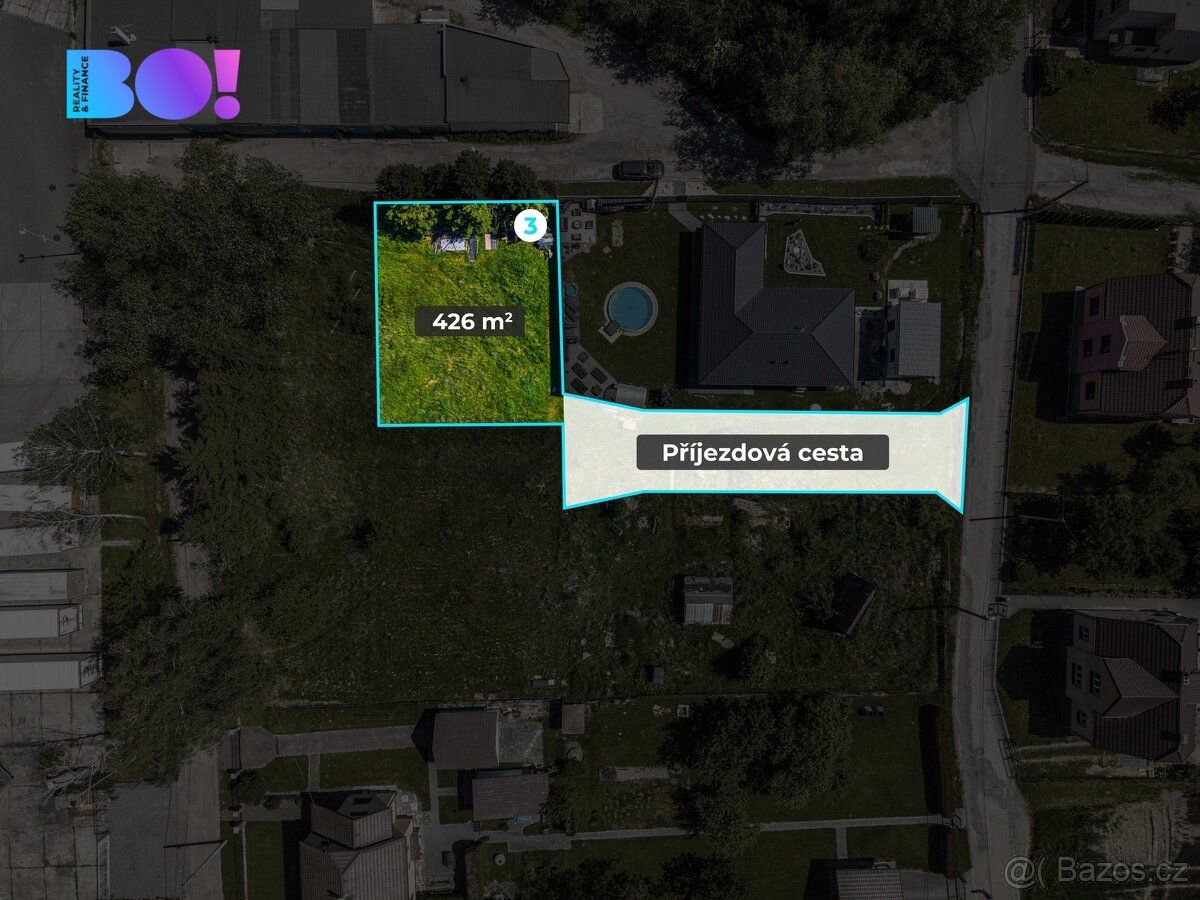BO! Nabízíme k prodeji stavební pozemek o výměře 426 m² v kl