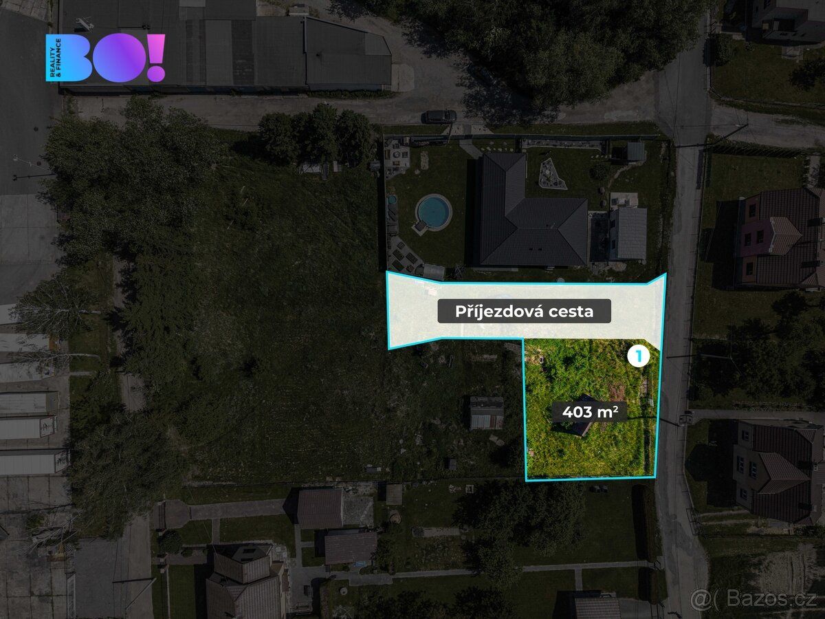 BO! Nabízíme k prodeji stavební pozemek o výměře 403 m² v kl