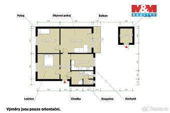 Prodej světlého prostorného bytu 3+1 + balkón o výměře 80 m²