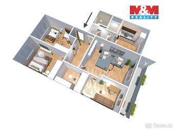 Nabízíme k prodeji byt v osobním vlastnictví o dispozici 4+1